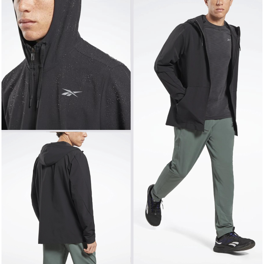 REEBOK WOVEN FZ JACKET 運動外套 防潑水 外套 訓練 休閒外套 連帽外套 吸濕 排汗 HR6162