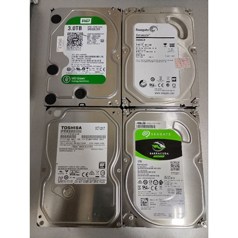 //二手良品// 桌機 3.5吋 SATA HDD硬碟 1T 2T 3T   **品牌隨機（現貨-快速出貨）