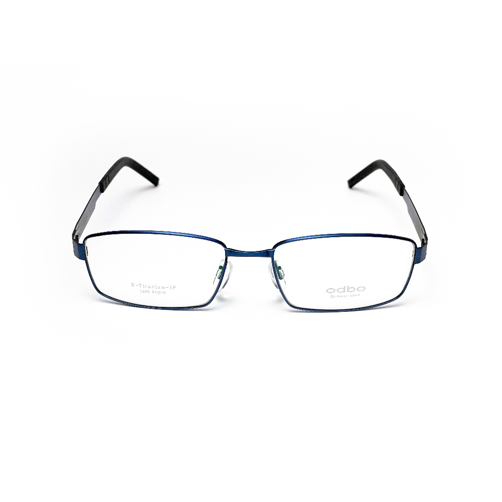 【全新特價】odbo 鈦金屬光學眼鏡鏡框 1200 C53 消光寶藍色 輕量化無螺絲設計