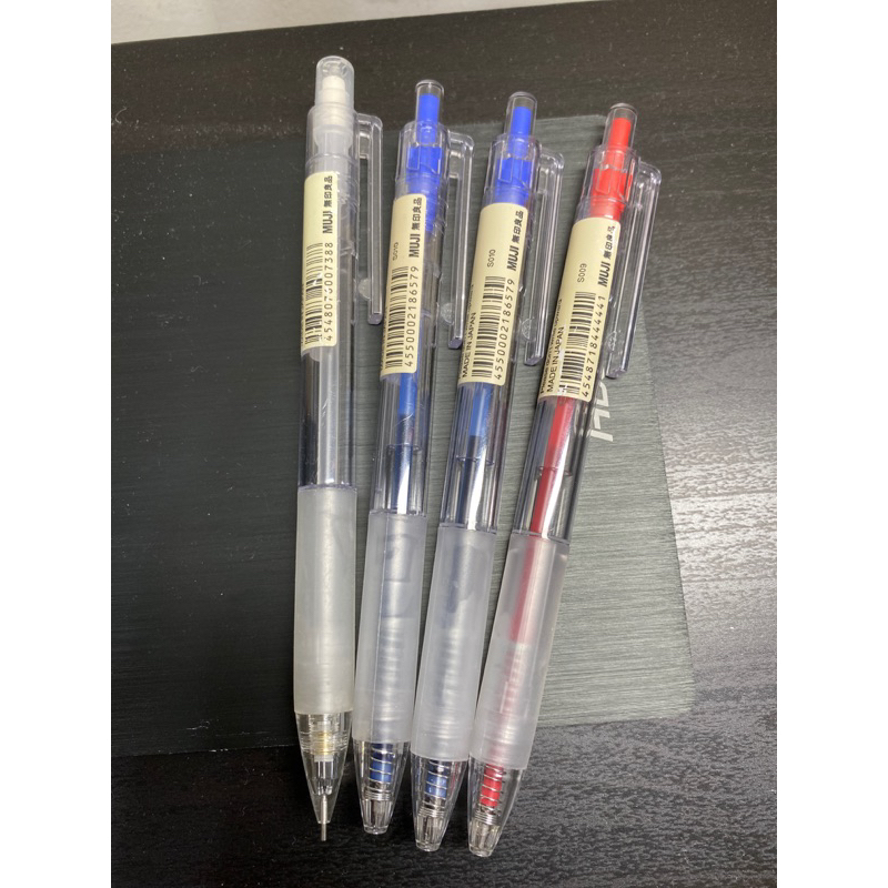 MUJI無印良品（鉛筆1支+藍筆2支+紅筆1支）（共4支，不拆賣）