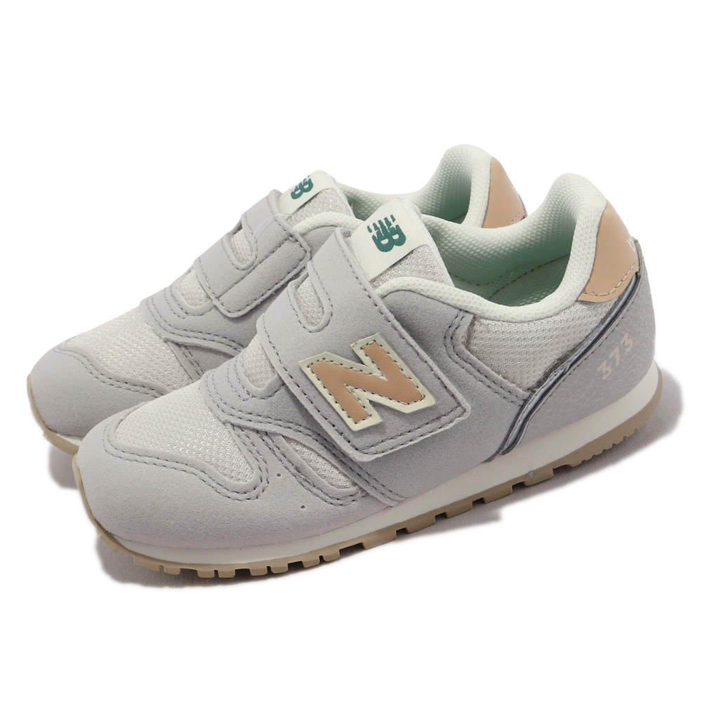 New Balance 童鞋 373 寬楦 灰 橘 小童 麂皮 魔鬼氈  IZ373RI2W Sneakers542