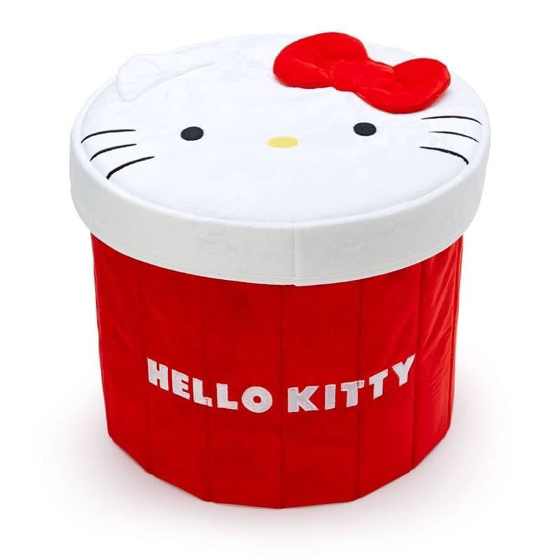 限時特價 日本正版 三麗鷗 絨毛圓筒收納箱附蓋 Kitty 美樂蒂 庫洛米 大耳狗 布丁狗