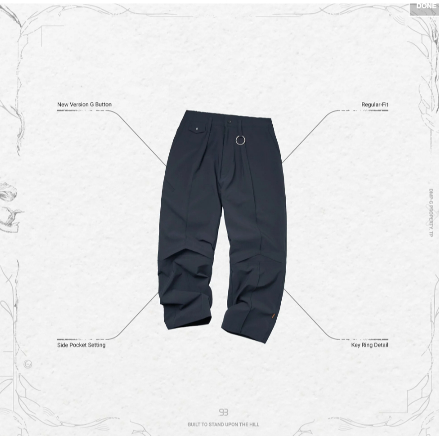 Goopi  “KM-01” Regular-Fit Tailored Trousers - Deep Marine