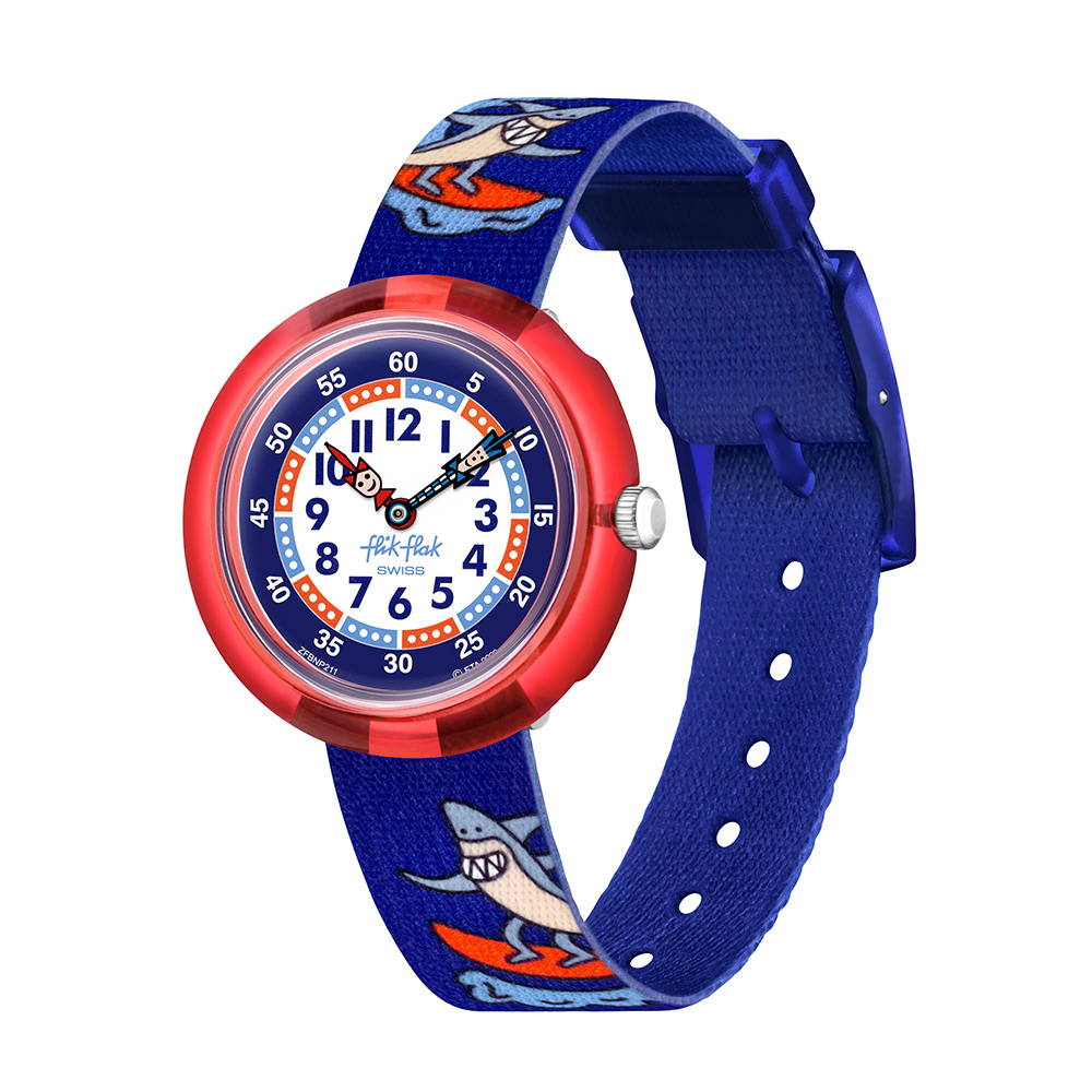 【FlikFlak】兒童手錶 衝浪 YEEEW (31.85mm) 瑞士錶 兒童錶 編織錶帶 FBNP211