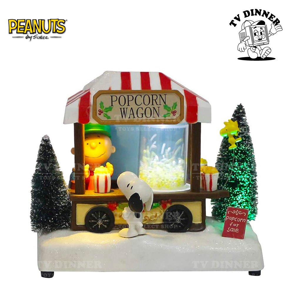 【預購】PEANUTS 史努比 Snoopy 查理布朗 7吋 爆米花機 LED聲光音樂盒 聖誕節