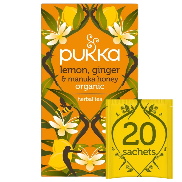 PUKKA 檸檬薑蜜花草茶 Lemon, Ginger &amp; Manuka Honey  英國普卡