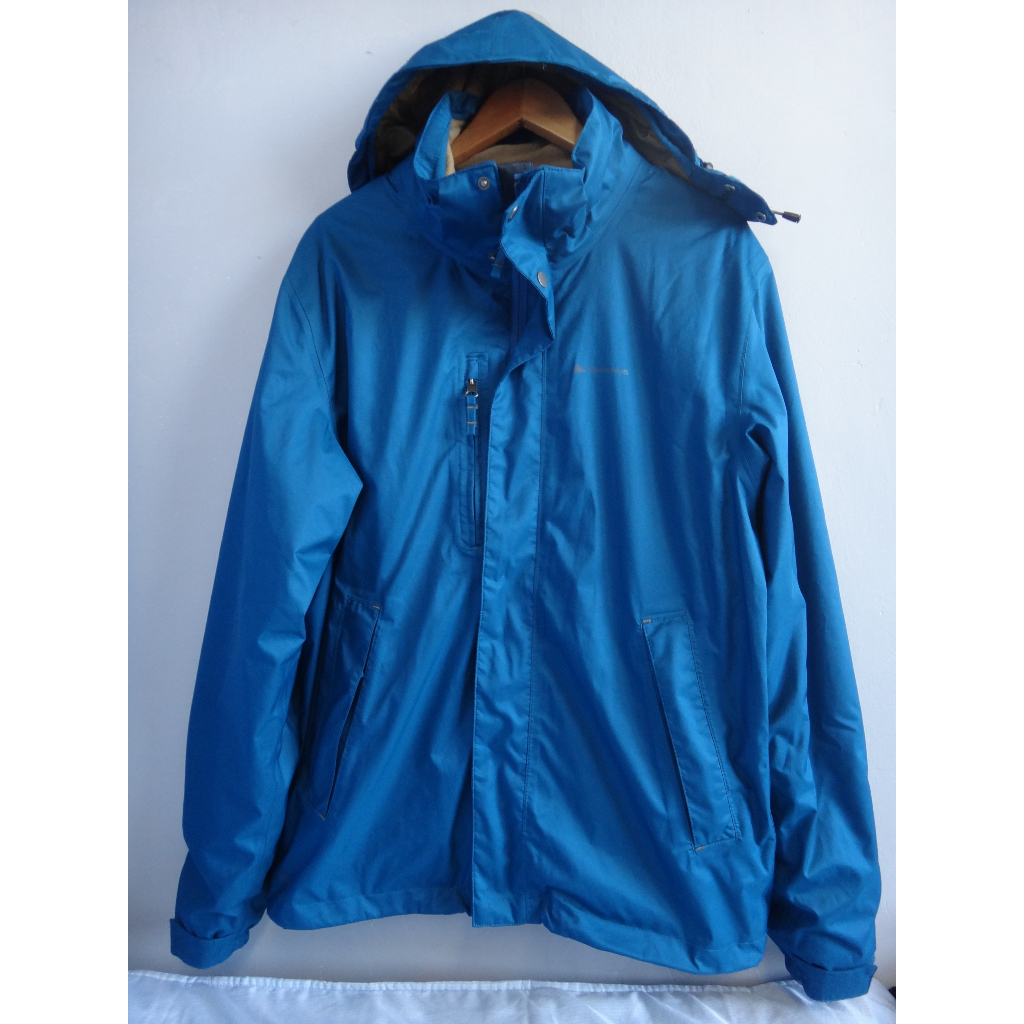 正品 迪卡儂 NOVADRY 藍色 三合一 登山衝鋒衣/外套 (內層刷毛) size: XL