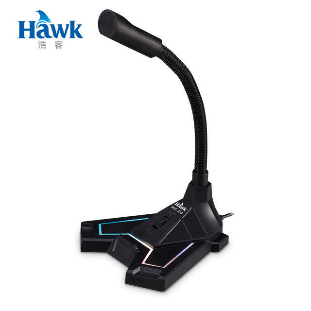 Hawk USB RGB發光電競麥克風 MIC320 線長1.8M  麥克風