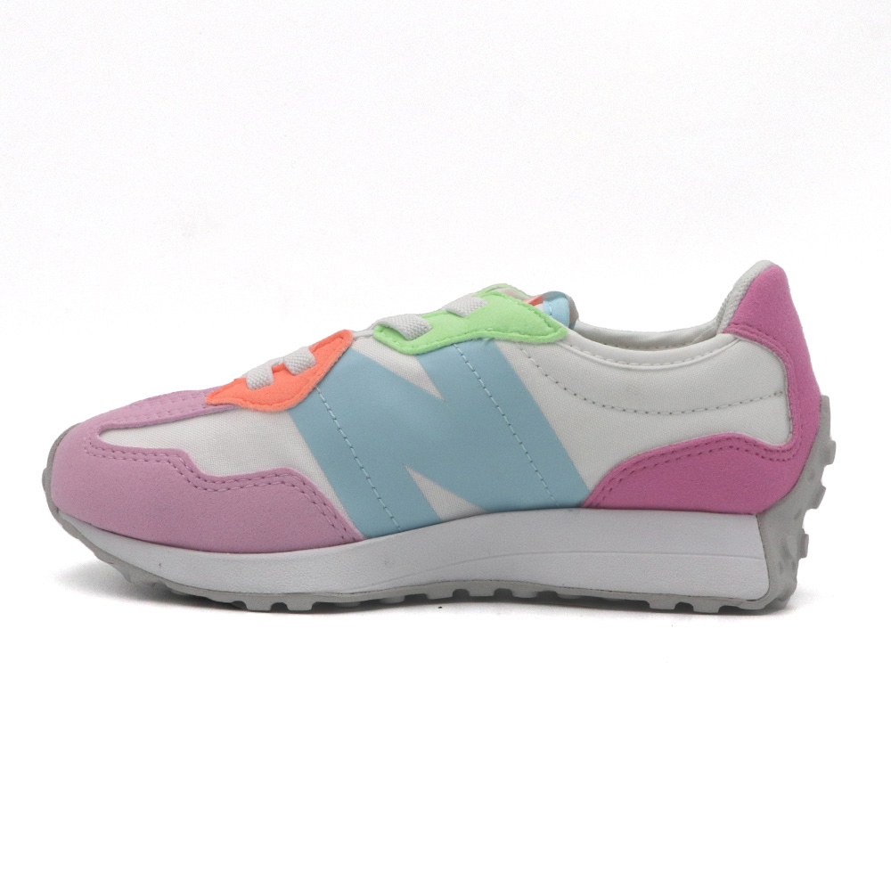 New Balance 327 套入式 NB327 復古 絨布 運動鞋 中童 白粉 R8980(PH327CH)