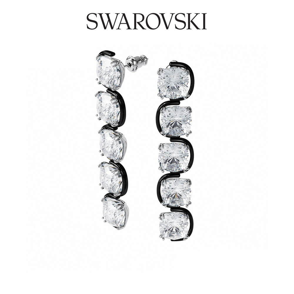 SWAROVSKI 施華洛世奇 多種金屬枕式切割水滴形耳環