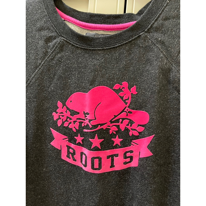 Roots 長版上衣 洋裝 黑灰雪花色 M號 二手極新