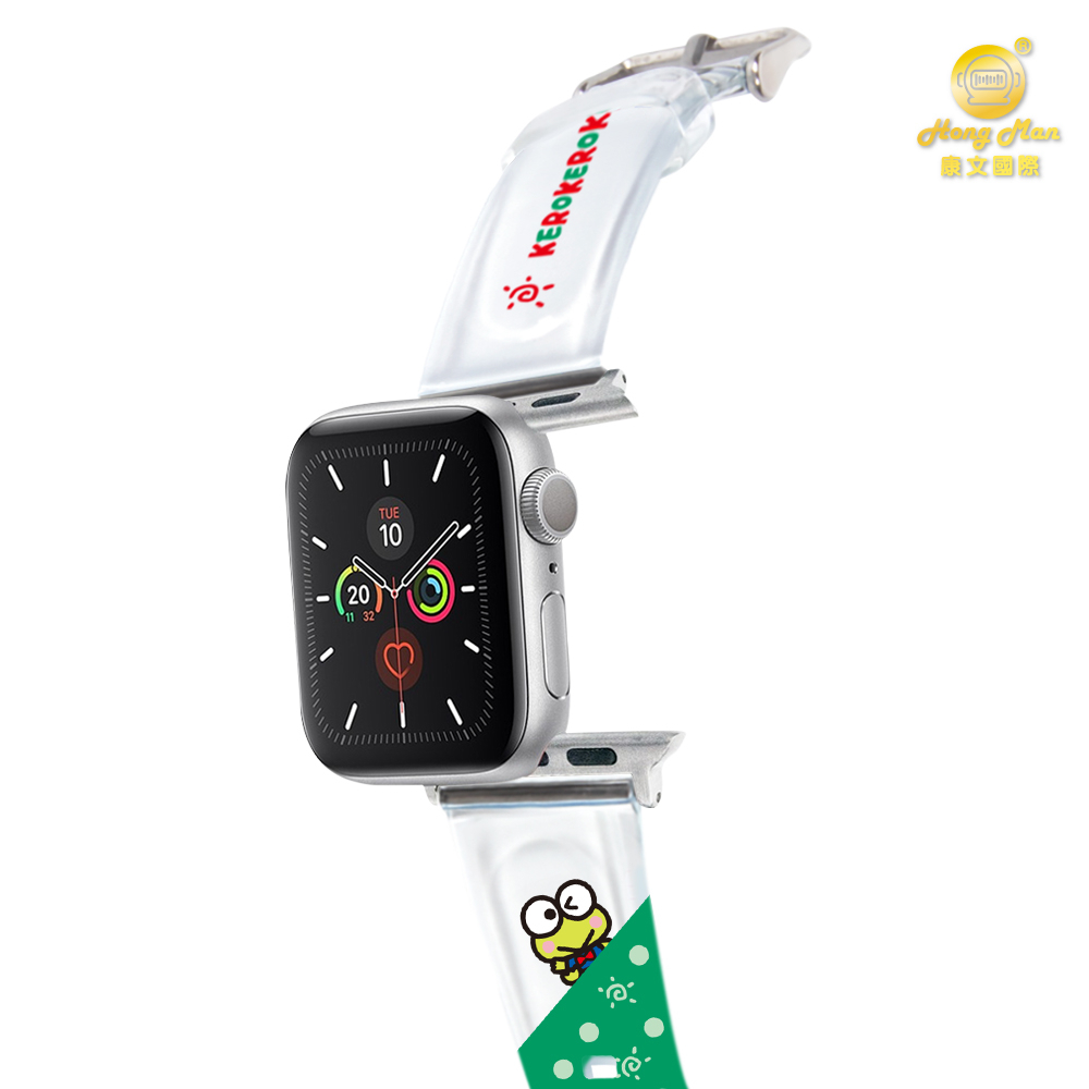 【Hong Man】三麗鷗 Apple Watch PVC果凍透明錶帶 點點大眼蛙