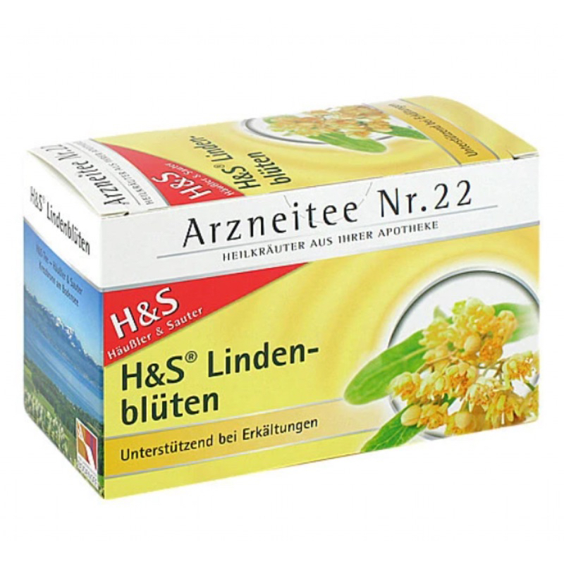 [現貨] H&amp;S Lindenblüten Nr. 22  德國菩提花茶 20 小包× 1.8 g