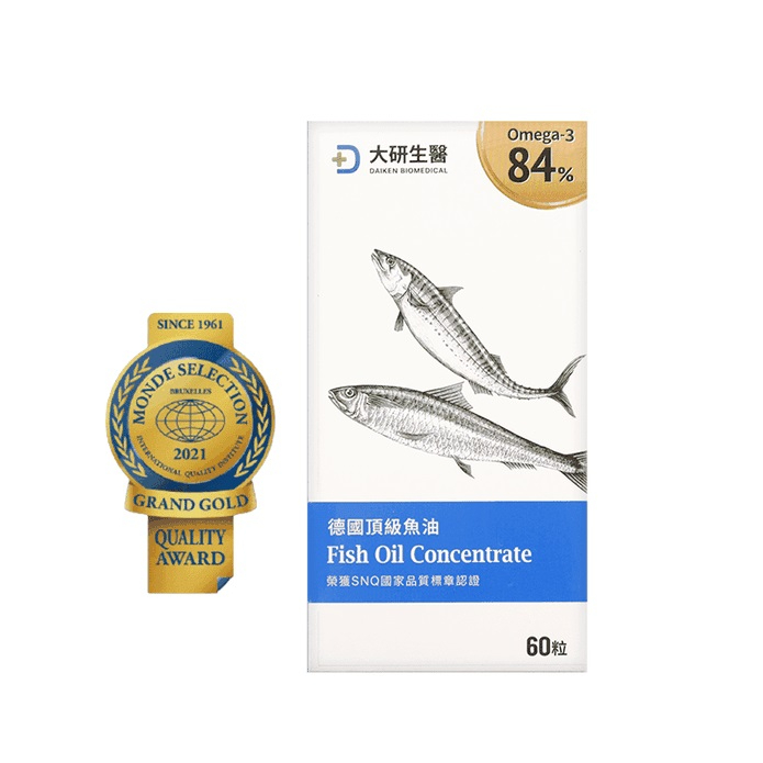 【樂森藥局】大研生醫 德國頂級魚油軟膠囊  (2025/09) 60粒/盒 100%純魚油