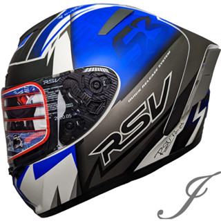 RSV SPYDER X14 53 消光黑藍 全可拆洗 全罩安全帽《遠古騎士》