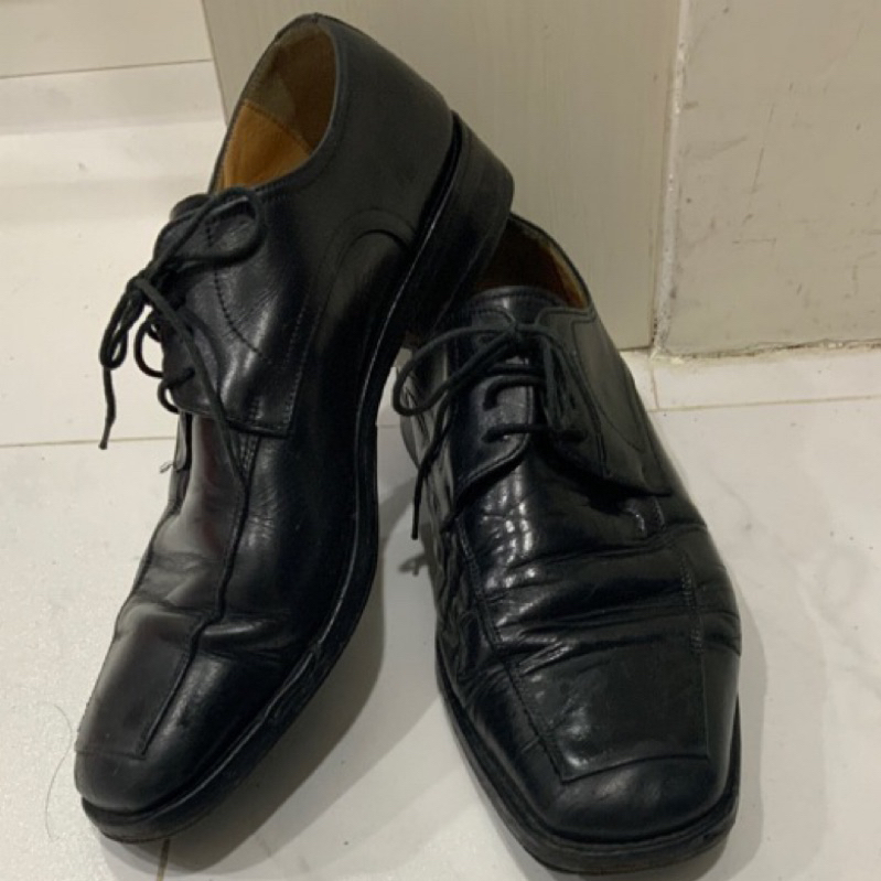 A S O阿瘦 真皮 寬楦 正式款黑色男鞋.10號6張圖