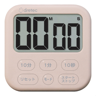 [樸樂烘焙材料]日本DRETEC大螢幕電子計時器/附時鐘功能 T-637 顏色隨機出貨