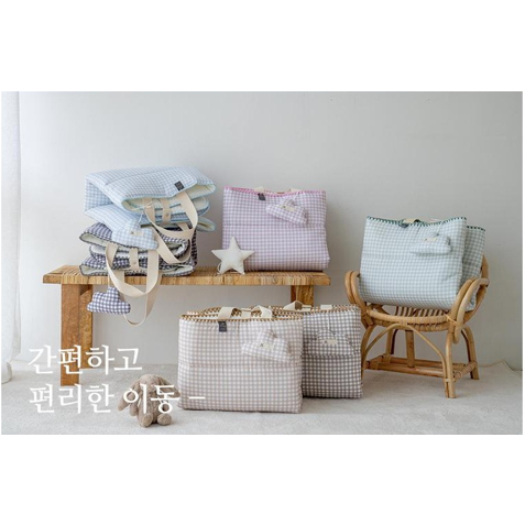 韓國直送 正品『Lolbaby 』格紋 格子 吊牌睡袋 兒童睡袋 寶寶睡袋 午休睡袋 午睡被組