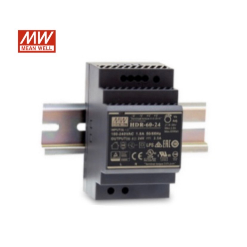 MW明緯 HDR-60-24 HDR-100-24  24V軌道型電源供應器  變壓器 60W  100W