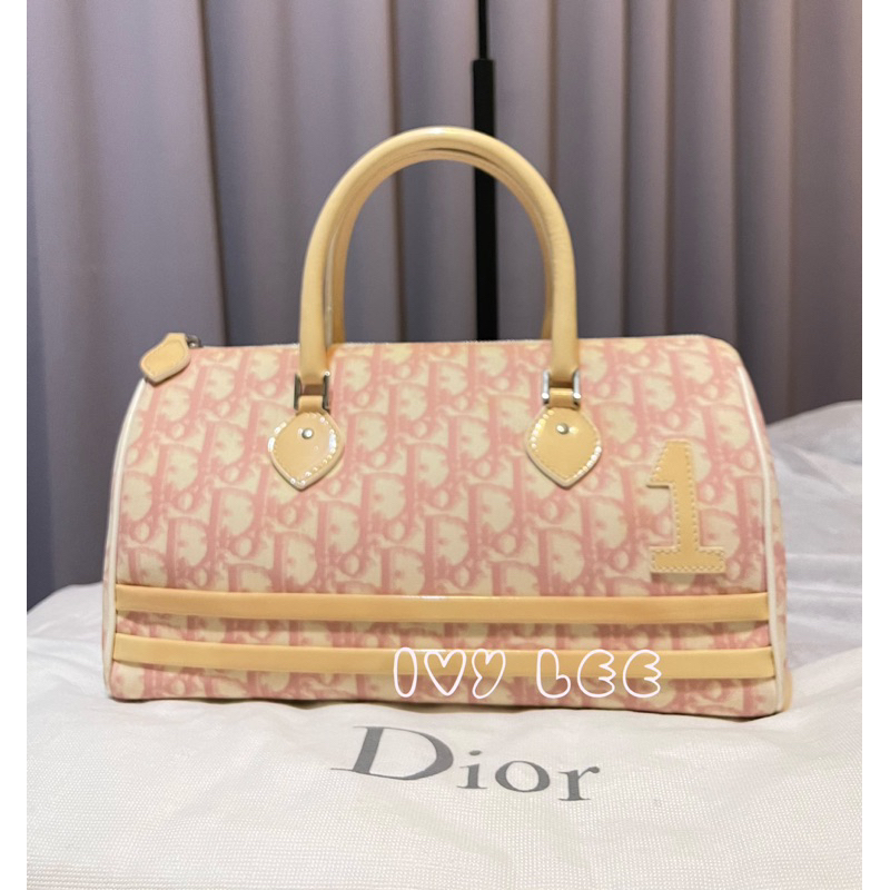 Christian Dior 迪奧 芭比粉色 手提包 波士頓包 經典款 二手精品