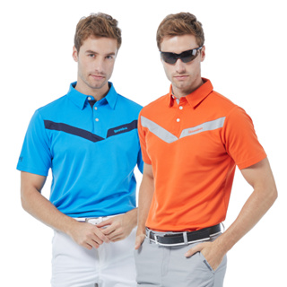 Snowbee golf 男士短袖polo衫 (胸前大V 透吸濕排汗 翻領上衣 高爾夫球衣 健身 爬山運動 高球 網球
