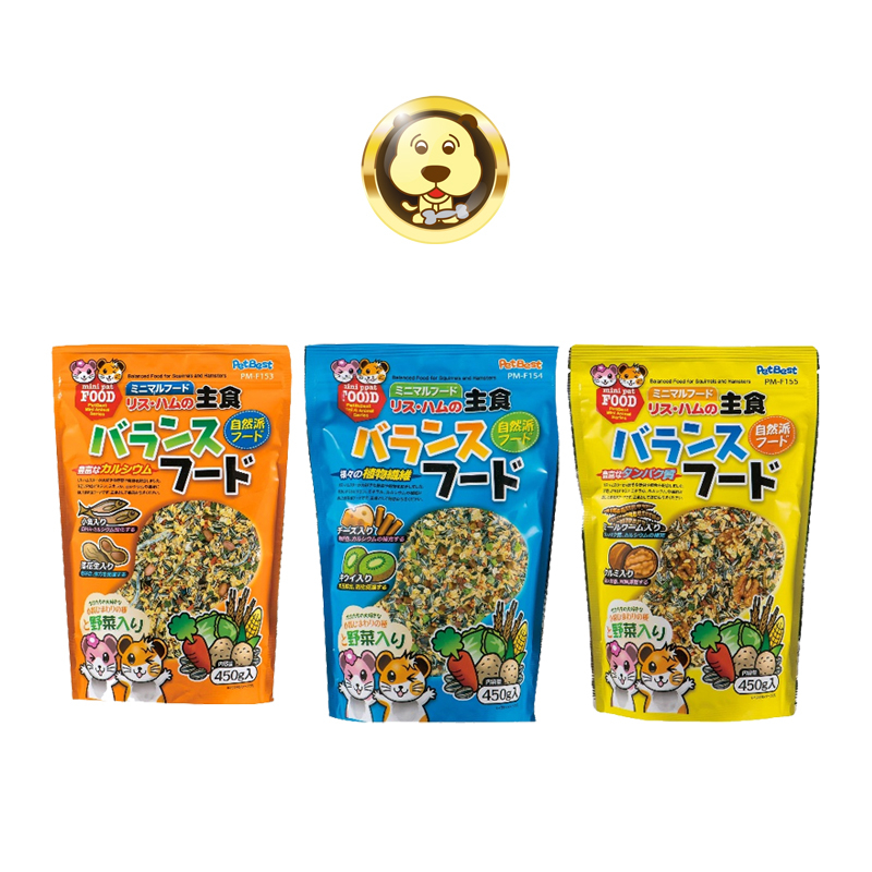 《PETBEST》 自然派倉鼠主食 450g 倉鼠飼料 自然派 營養滿點 骨骼強化 磨牙 小魚乾【培菓寵物】