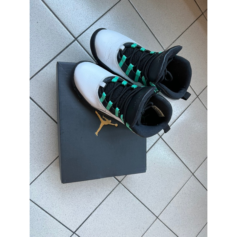 Air Jordan 10代 Tiffany綠 正品童鞋 附鞋盒