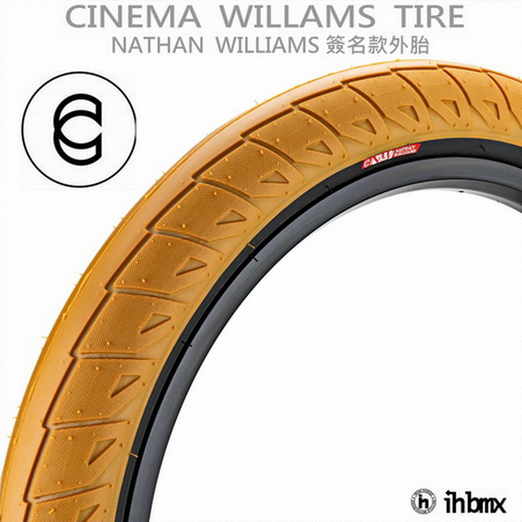 CINEMA WILLAMS TIRE 簽名款外胎 膠色 土坡車/極限單車/街道車/腳踏車/單速車/滑步車/平衡車