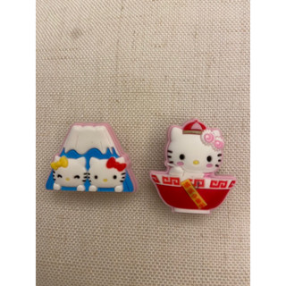 日本帶回 CROSS hello kitty 洞洞鞋配飾 配件 富士山 拉麵 全新 2個一起賣 現貨