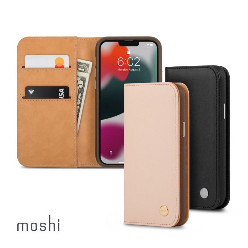 全新 Moshi Altra for iPhone 11 Pro 掀蓋保護殼 售粉色 磁吸可拆式卡夾型皮套