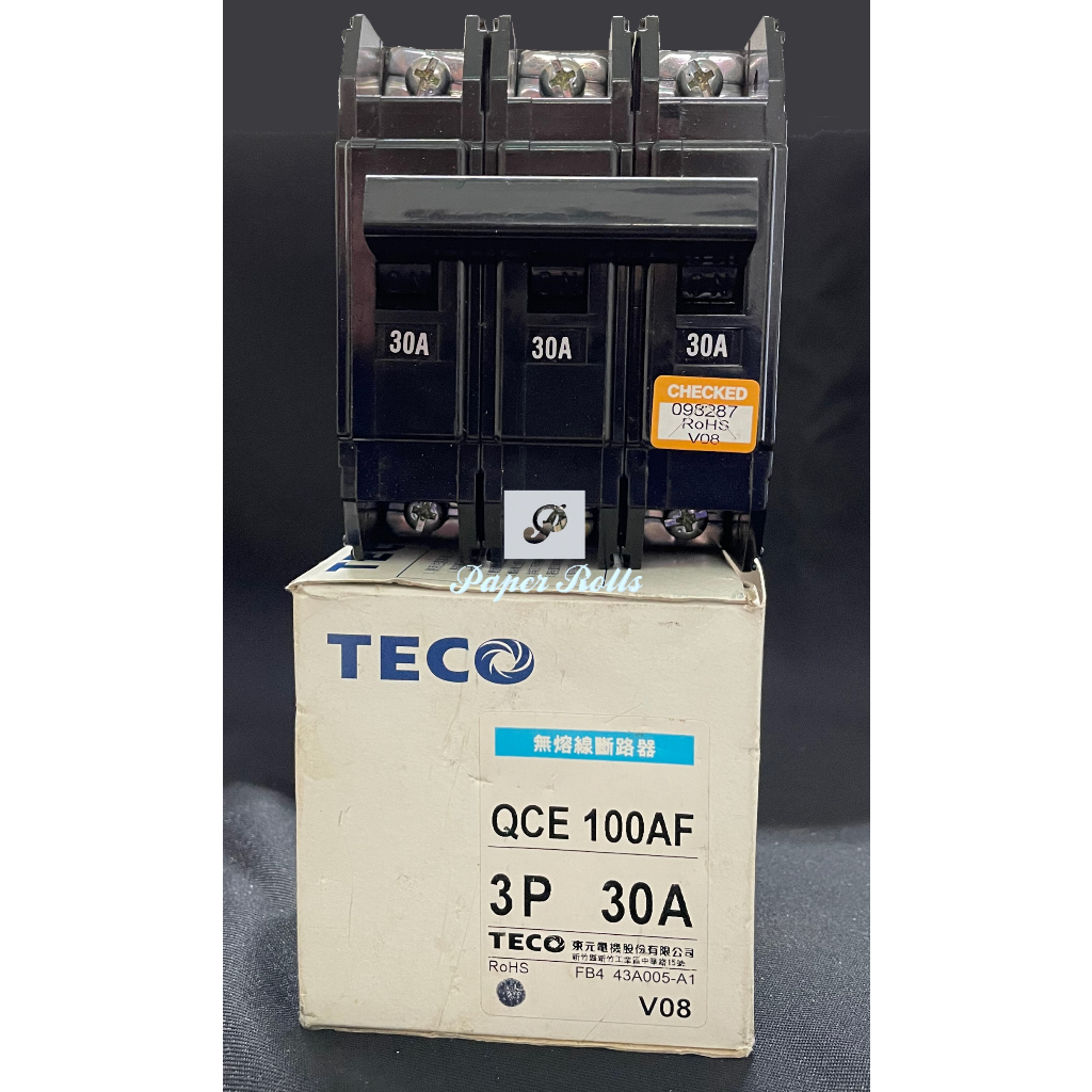 東元 無熔絲斷路器 OCE 100AF 3P30A 一般式 卡式 無熔絲開關 NFB MCCB