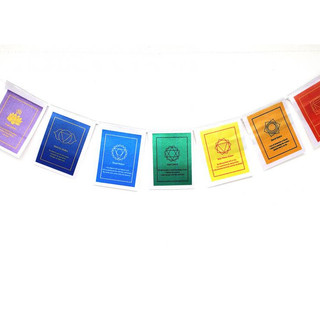 ◈光之海◈ 現貨 七脈輪西藏經幡 Seven Chakra Tibetan Prayer Flag
