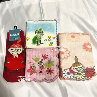 現貨💕日本帶回🇯🇵MOOMIN 嚕嚕米 小不點 方巾 手帕 迷你毛巾 襪子 短襪 全新 日本正版 嚕嚕咪