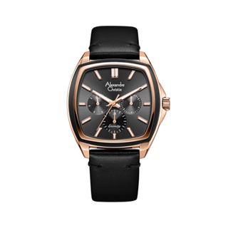 【Alexandre Christie】6616BFLRGGRBA-SET 玫瑰金x黑 腕表項鍊套組 AC手錶 對錶