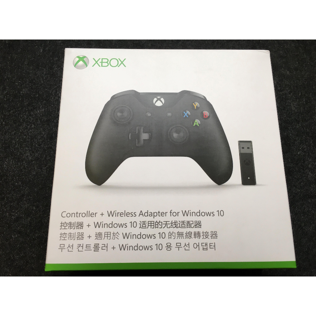 微軟 Xbox 無線控制器（磨砂黑）+ Windows 10 專用無線轉接器套組