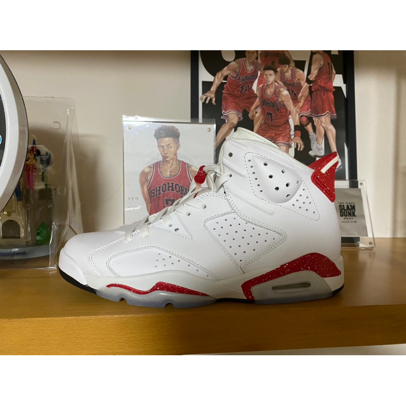 （全新）🔥快速出貨🔥 灌籃高手 櫻木花道同款 籃球鞋Air Jordan 6 白紅白鞋款