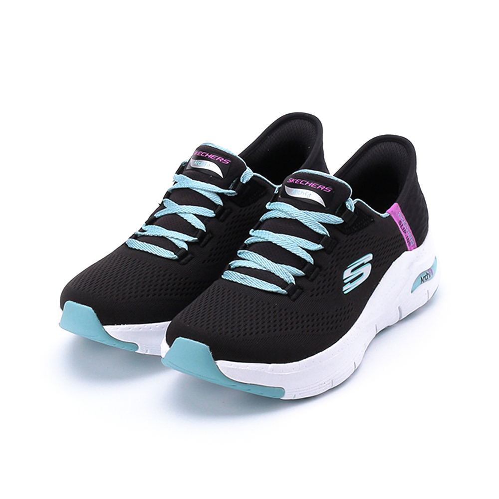 SKECHERS 運動系列 ARCH FIT 綁帶運動鞋 黑白 149568BKMT 女鞋