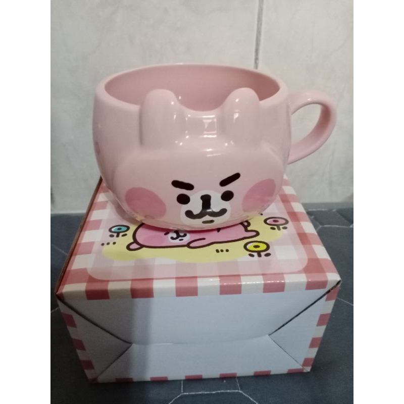 午後時光 卡娜赫拉/粉紅兔兔陶瓷杯+粉紅兔兔2023陶瓷盤