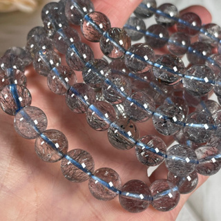 玩石頭♥️ 天然 超七9-10mm 藍超七 藍髮晶 三輪骨幹 晶體通透 髮絲清晰 市面少有 值得收藏 現貨 實拍