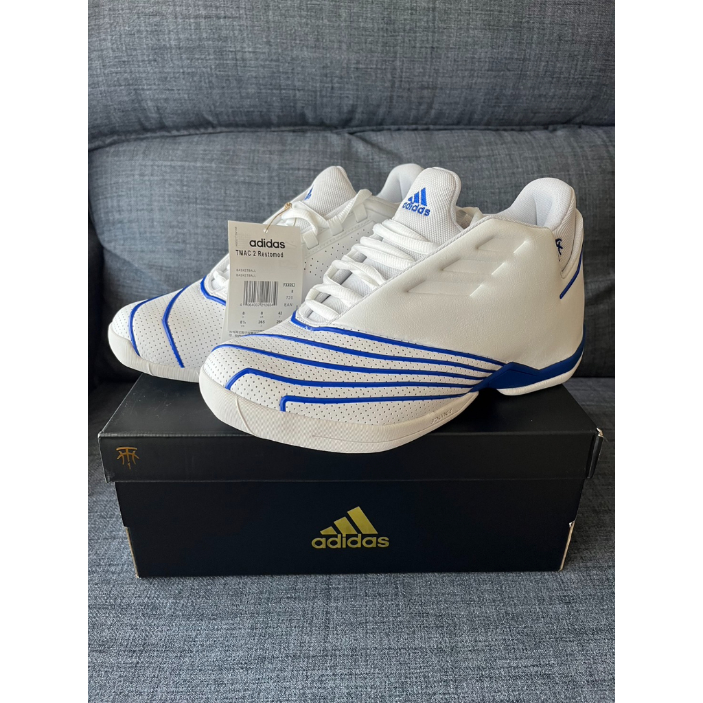 adidas T-Mac 2 Restomod US 8.5 白藍  復刻籃球鞋 FX4993