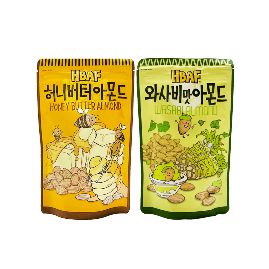 【薇薇舖子】韓國HBAF杏仁果~蜂蜜奶油味/山葵味~210g