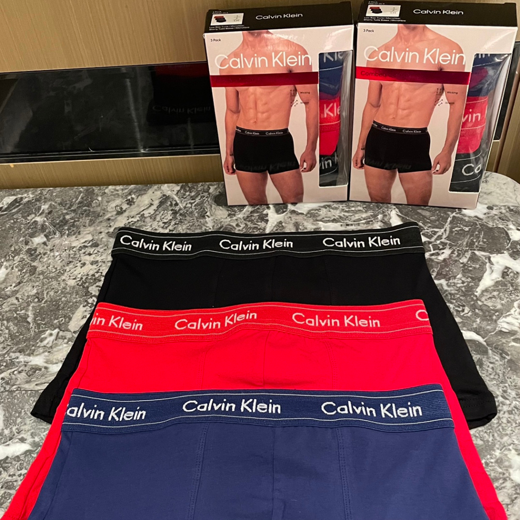 【momo媽美國代購🚀】🔥新款 Calvin Klein 男士內褲  CK内褲 四角内褲 (三入組) 盒裝