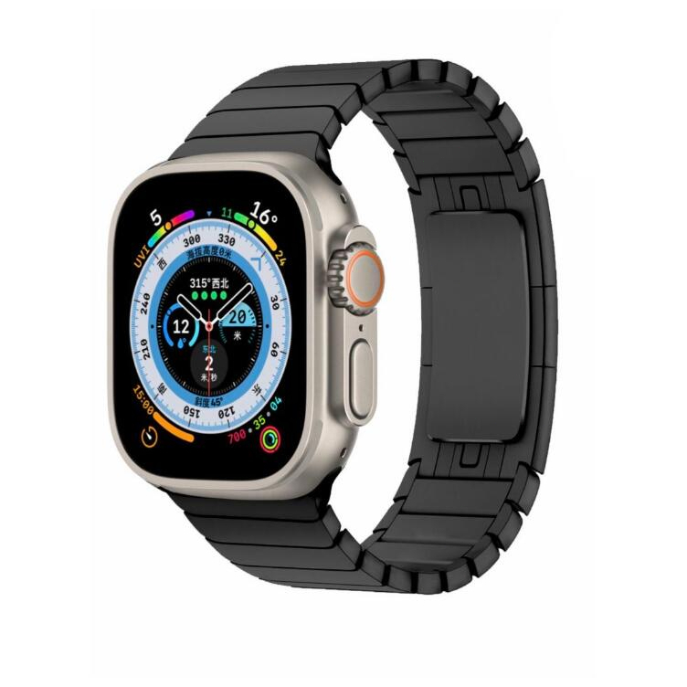 高品質原廠釦子 iwatch竹節不鏽鋼蘋果錶帶 適用於 Apple Watch 錶帶 S8 SE 41 45mm金屬錶帶
