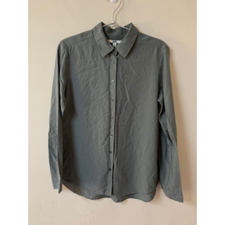 Uniqlo 綠色長袖襯衫