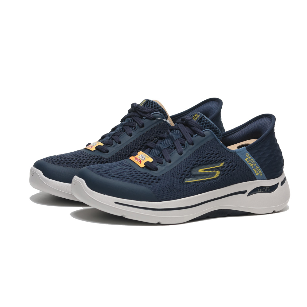 SKECHERS 健走鞋 GO WALK ARCH FIT 深藍 順滑科技 男 216258NVY