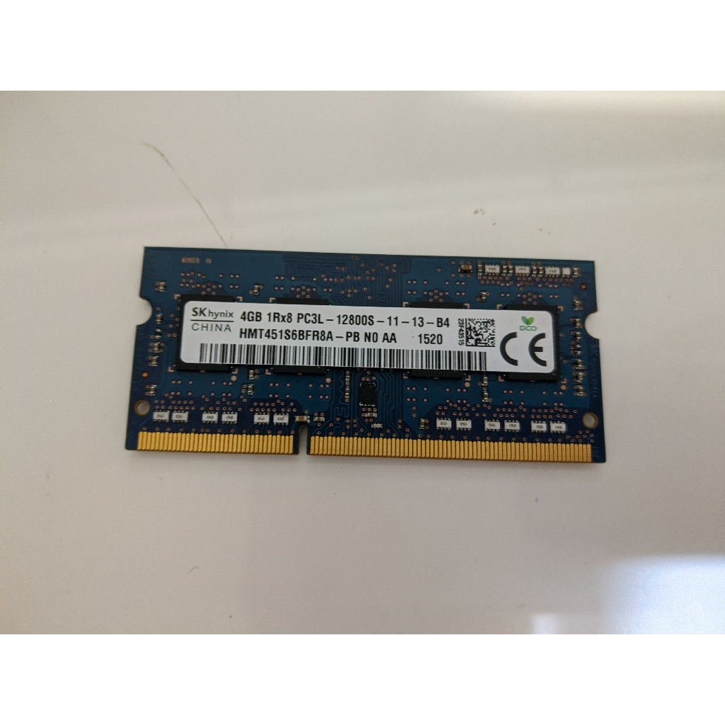 台中自取205元/Hynix/海力士/4G/DDR3L/1600/1.35V/二手良品/筆電/記憶體/RAM/1Rx8