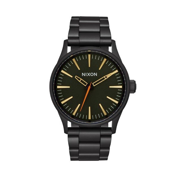 NIXON SENTRY 38 SS 極簡復刻 消光黑 金指針 黑錶 鋼錶 手錶 男錶 女錶 石英錶 A450-1032