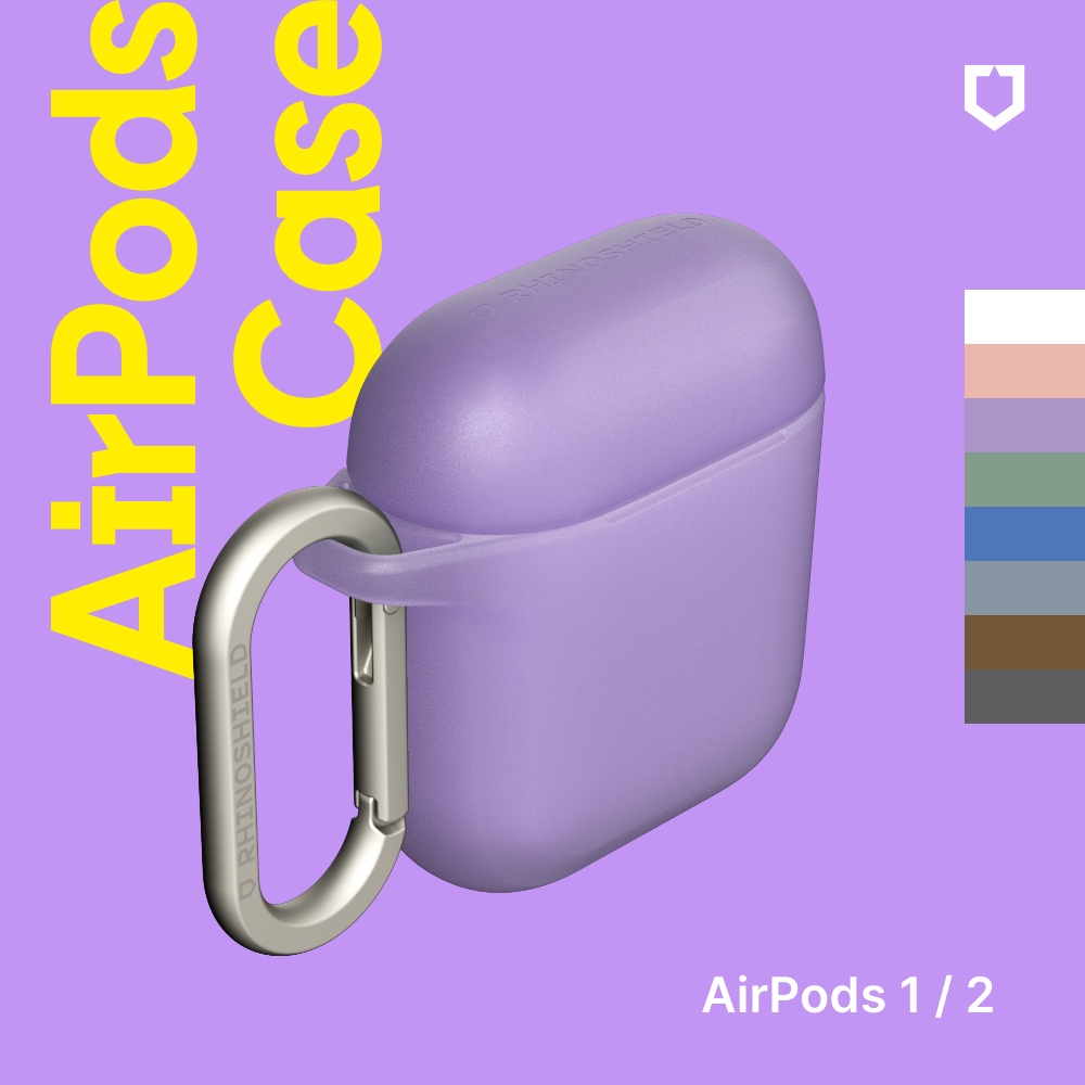 犀牛盾 適用於Airpods 1/2 防摔耳機保護殼(含扣環)