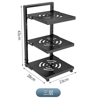 台灣現貨97 新款三層鍋架加大加寬 專放鍋具收納 廚房不銹鋼架子 置物架 下水槽多層家用柜子內分層