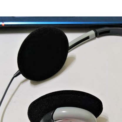 [ 實裝圖 ] 通用型耳機海棉套 替換耳罩可用於  HW251N 客服電話耳麥 電話耳機